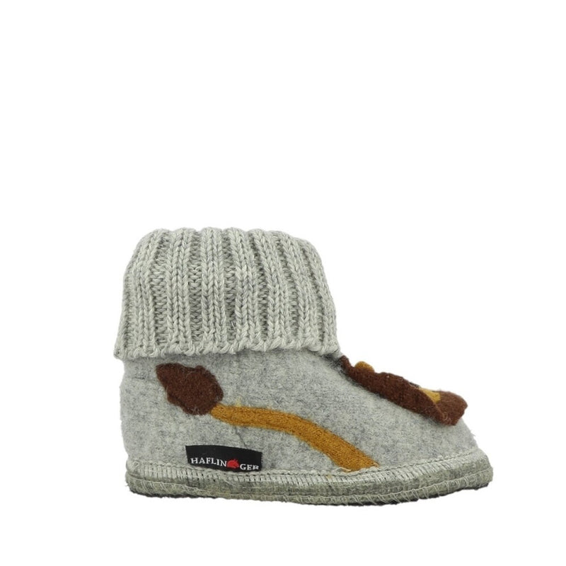 HAFLINGER PANTOFOLA 63328684 LEO STEINGRAUMELIERT GRIGIO LEONE CALZINO