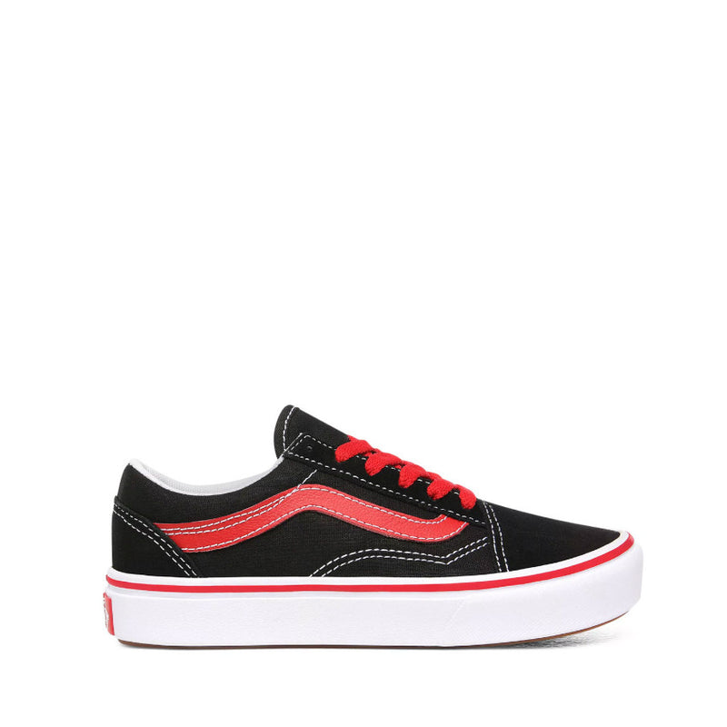 VANS SNEAKERS JN COMFYCUSH OLD SKOOL NERO-ROSSO