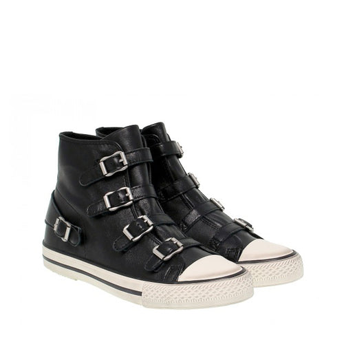 ASH SNEAKER VENUS 123798-007 NERO CON FIBBIE