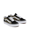 VANS SNEAKERS JN OLD SKOOL FLOCKED LEOPARD NERO-BIANCO