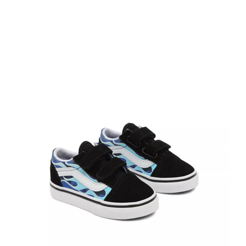 VANS SNEAKERS TD OLD SKOOL V CAMO FLAME BLU-BIANCO CAMOUFLAGE